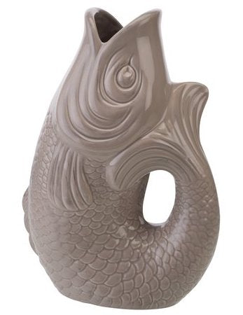 Monsieur Carafon, Fisch Vase L beige