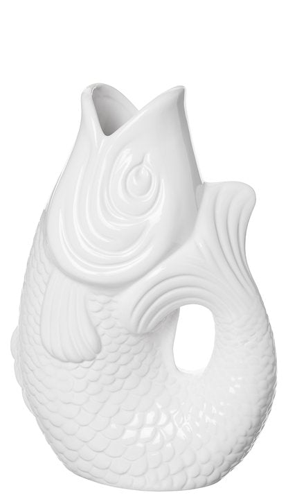 Monsieur Carafon, Fisch Vase S weiß